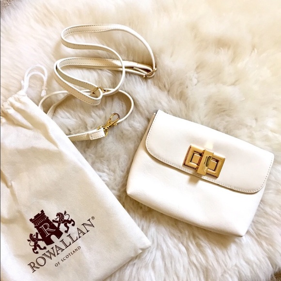 Rowallan Of Scotland Ivory Leather Crossbody Bag - Picture 2 of 8
